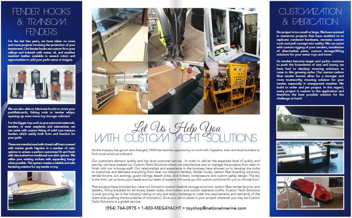Custom Yacht Solutions  National Marine Suppliers